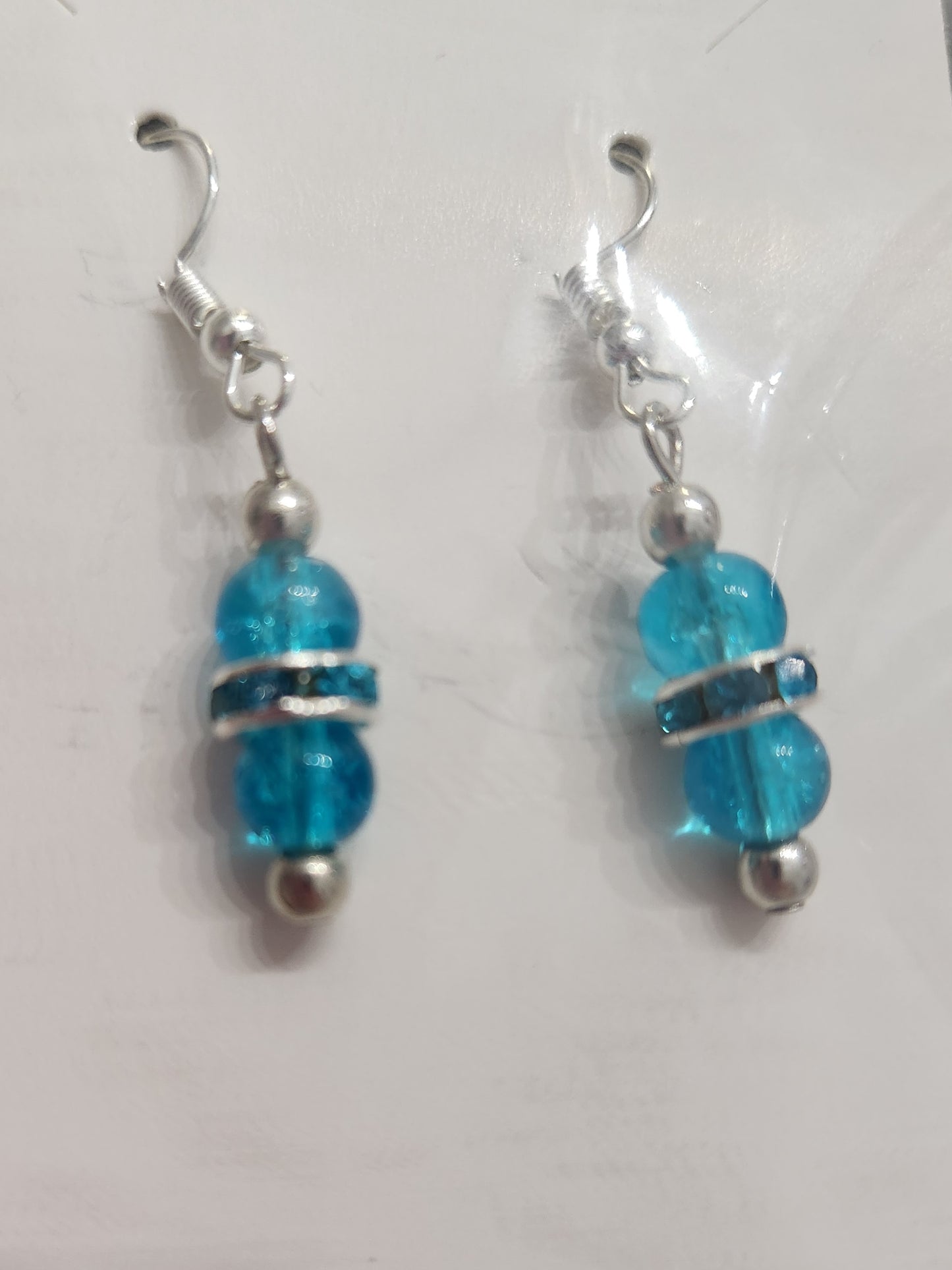 Blue Bead Earrings