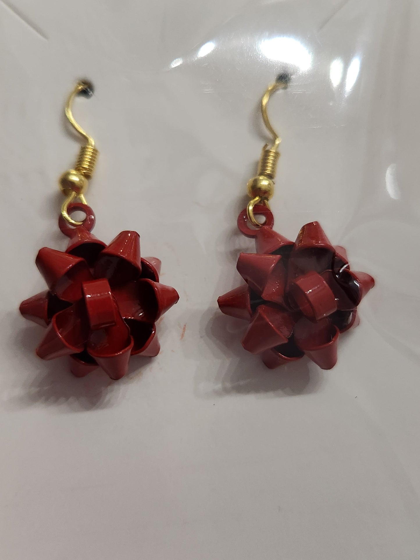 Christmas Red Bow Earrings