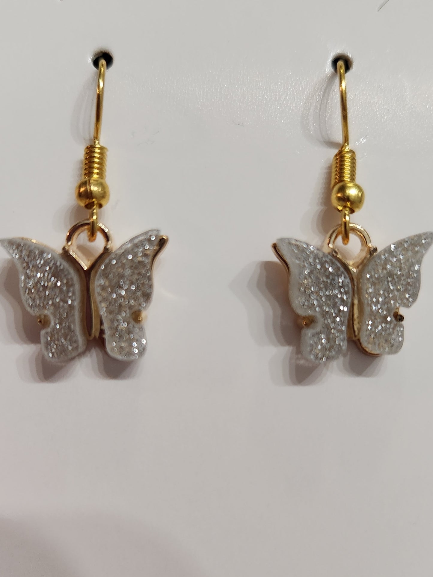 Butterfly White Earrings