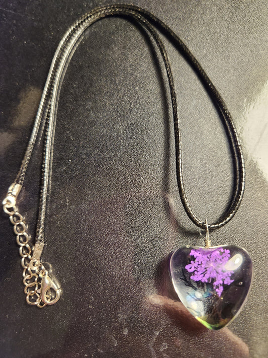 Purple Heart Tree Necklace