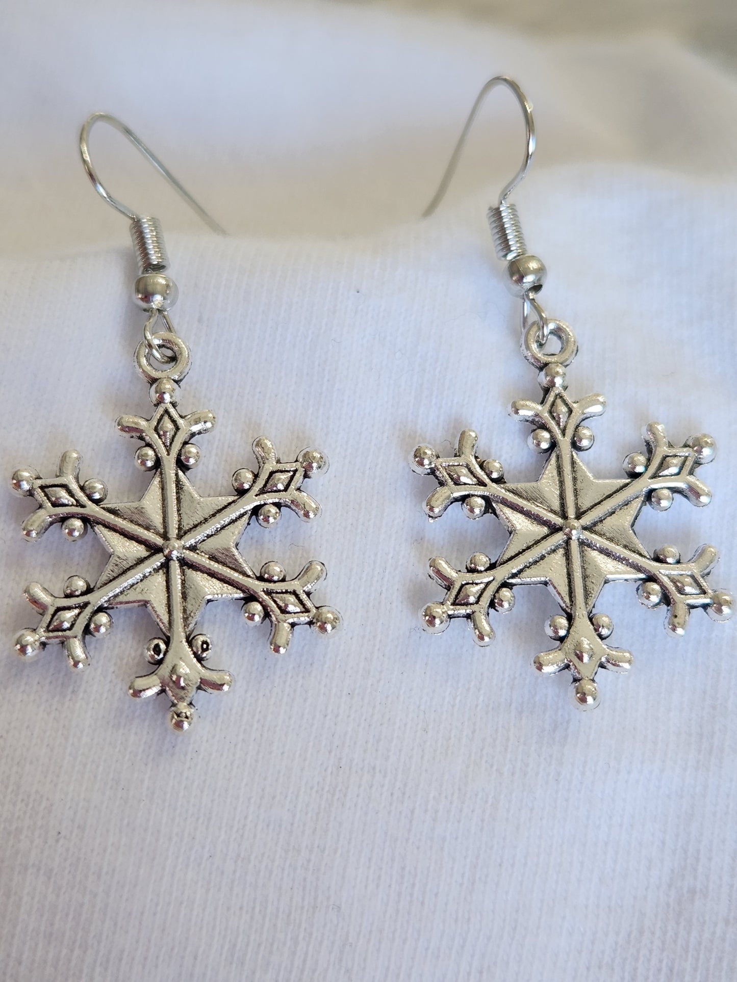 Silver Snowflake Earrings CLICK FOR MORE STYLES