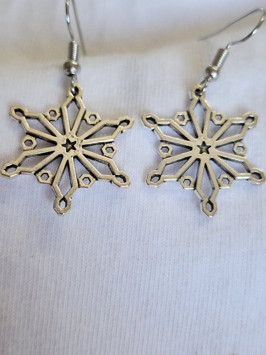 Silver Snowflake Earrings CLICK FOR MORE STYLES