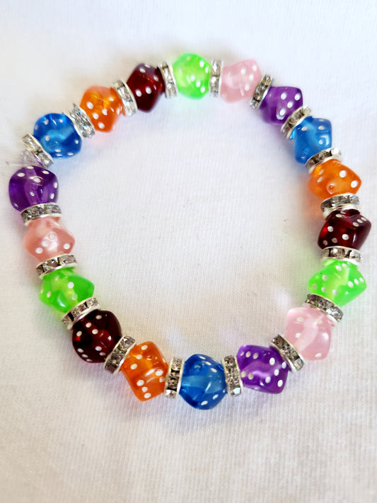 Elastic Dice Bling Bracelet