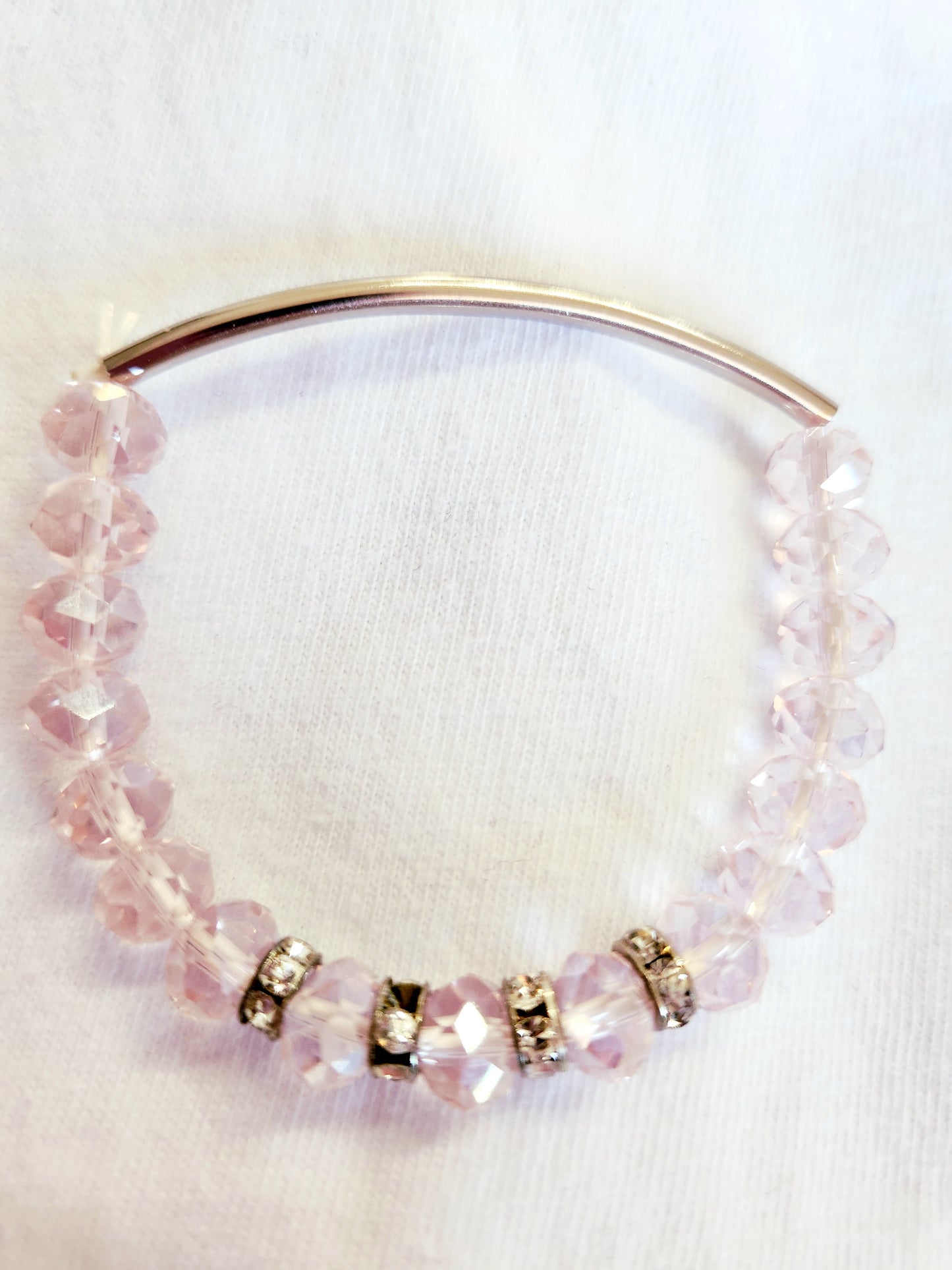 Light Pink Bling Elastic Bracelet