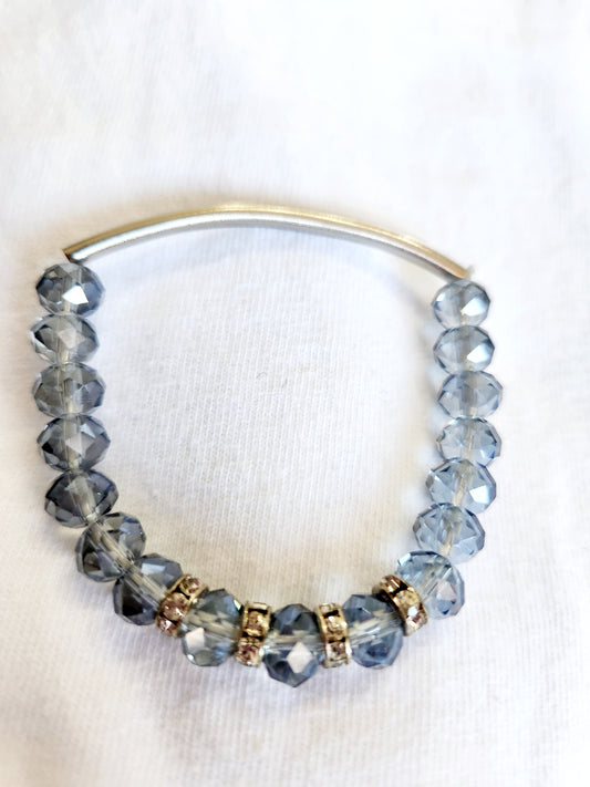 Baby Blue Bling Elastic Bracelet