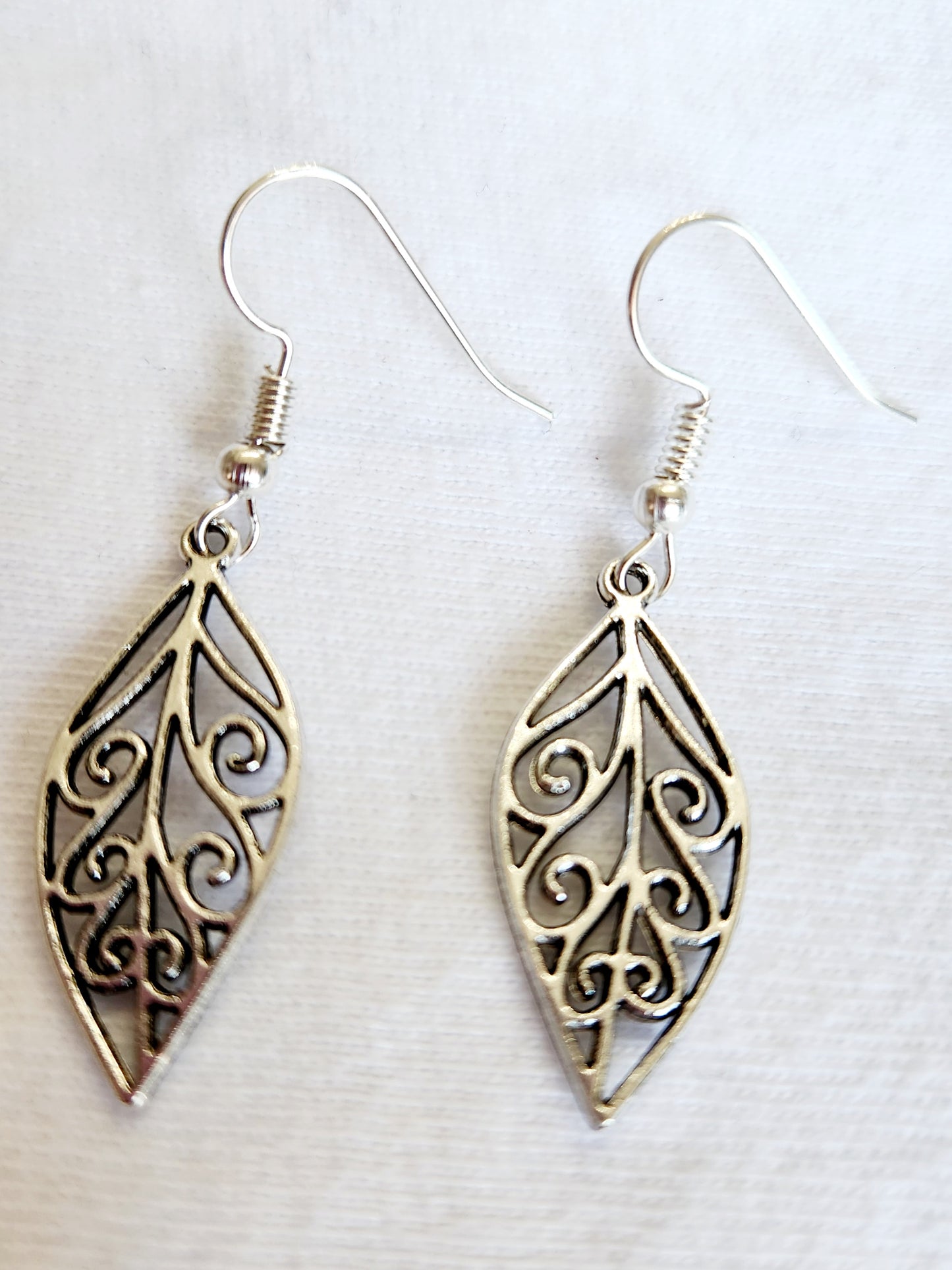 Fancy Loopy Leaf Earrings