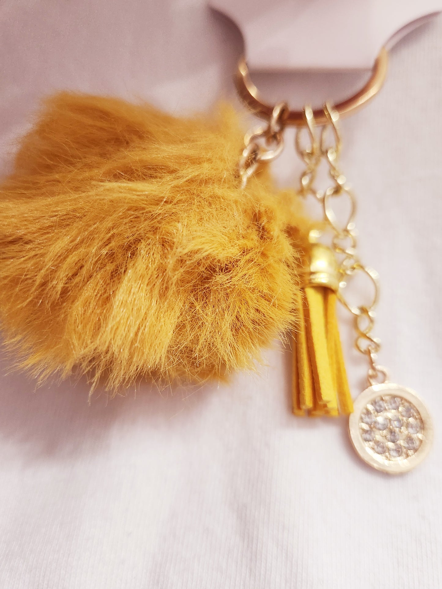Mustard Color Bling Keychain