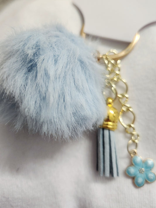 Baby Blue Flower Keychain