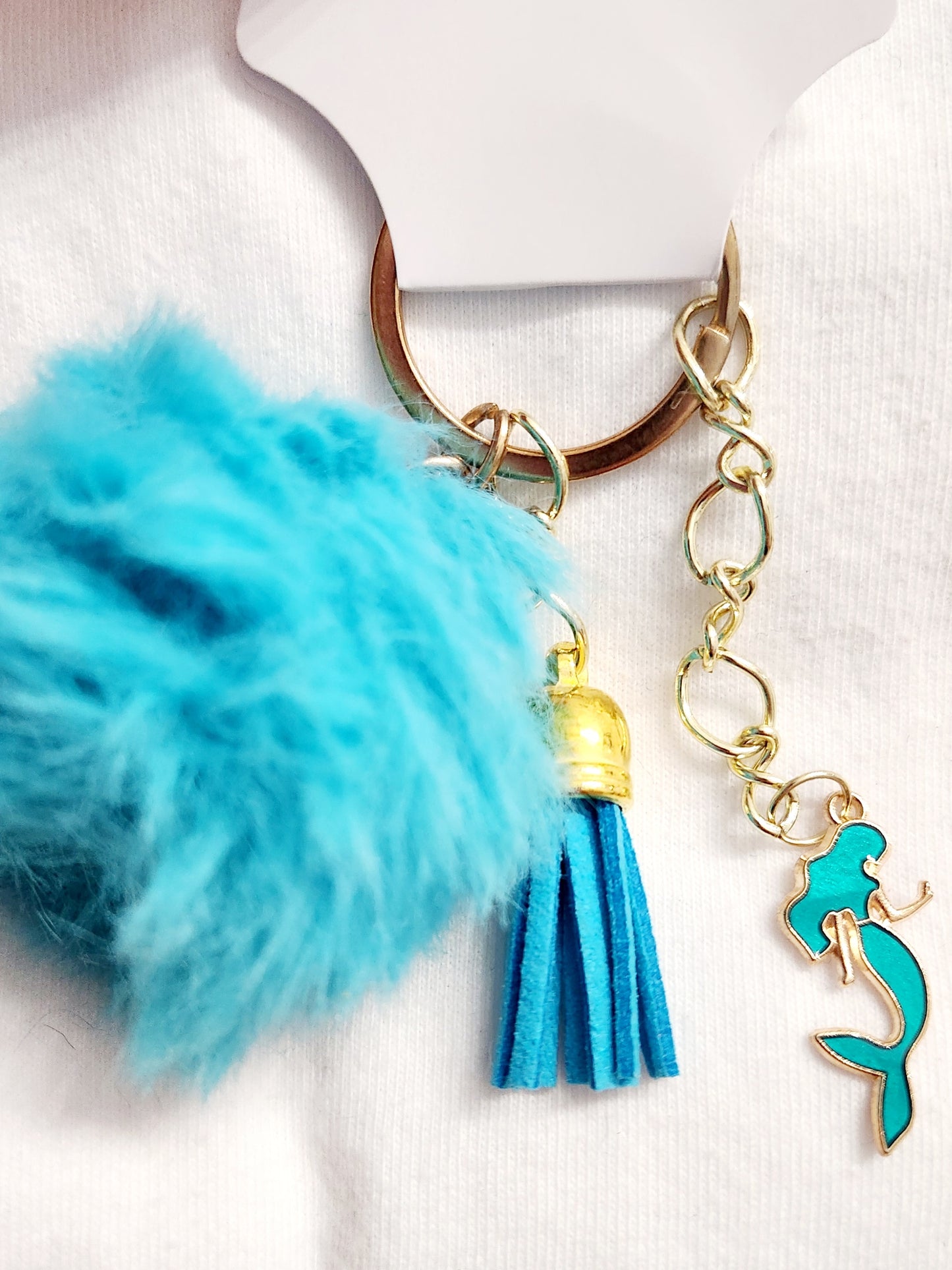 Aqua Blue Mermaid Keychain