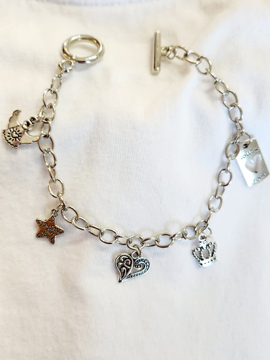 Self Love Silver Charm Bracelet