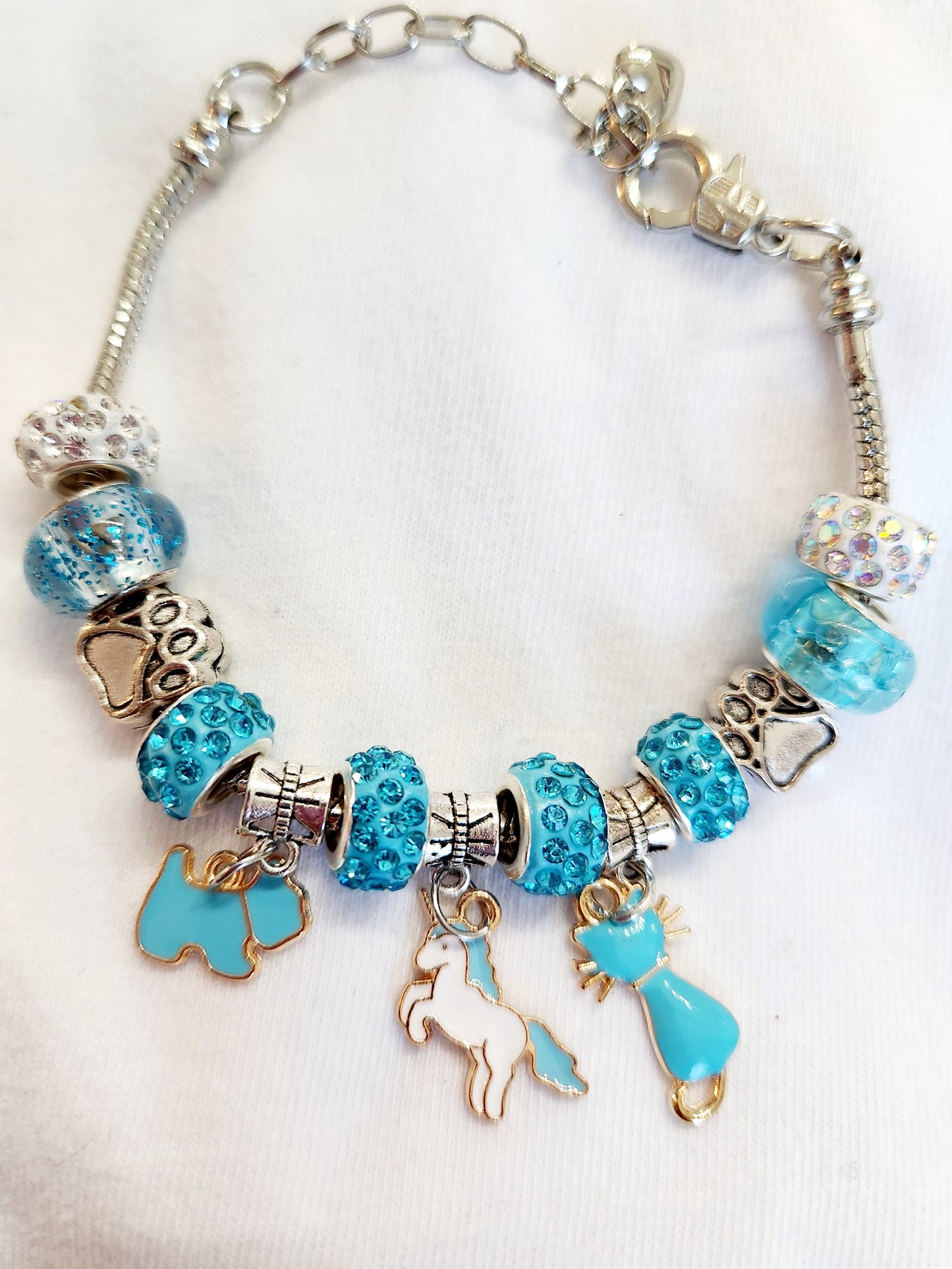 Light Blue Theme Charm Bracelet