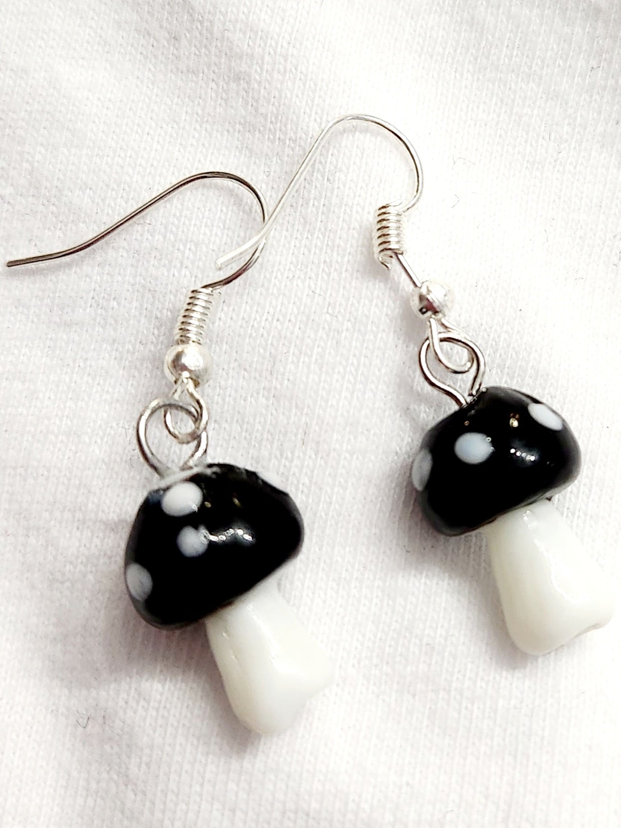 Black Mushroom Earrings