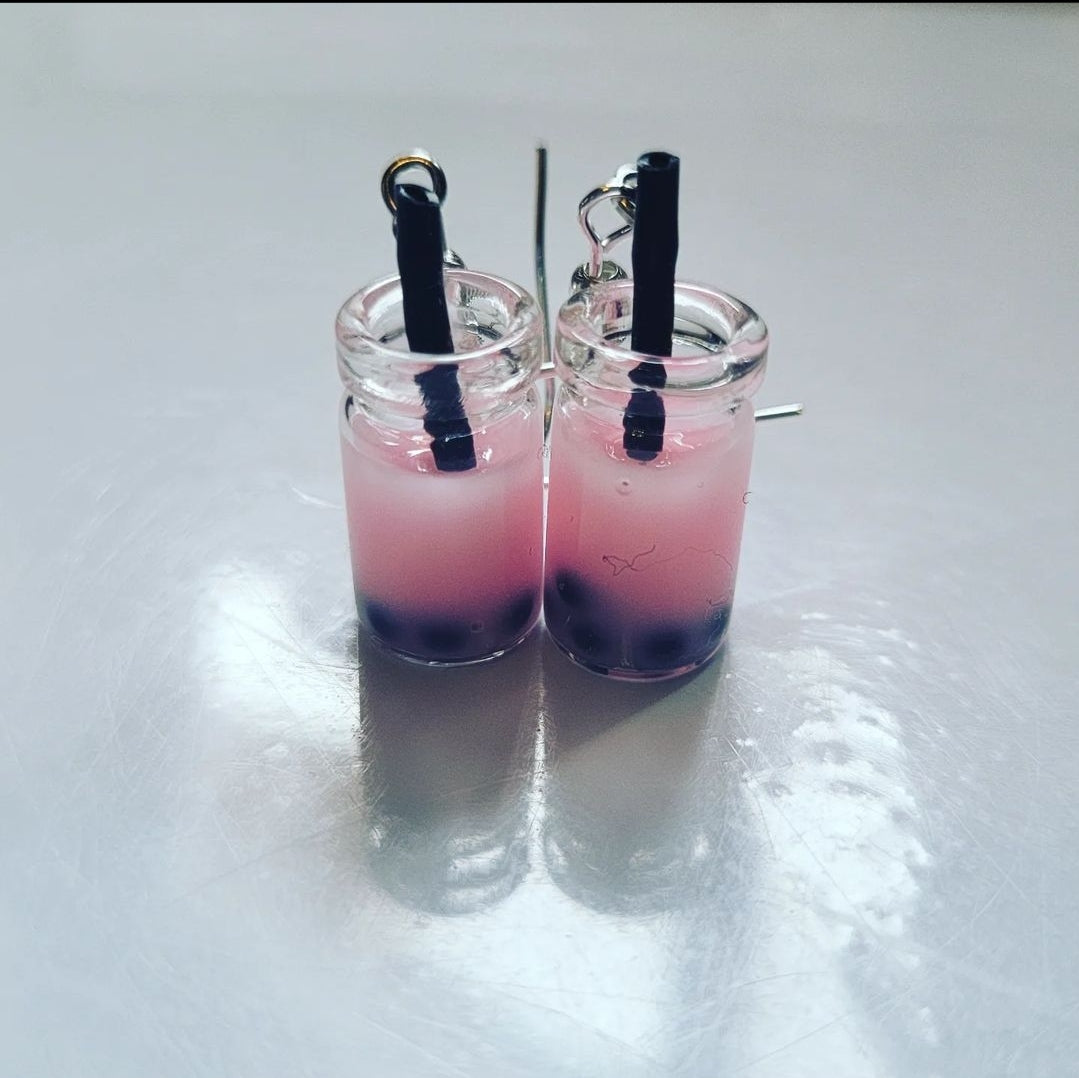 Boba Pink earrings