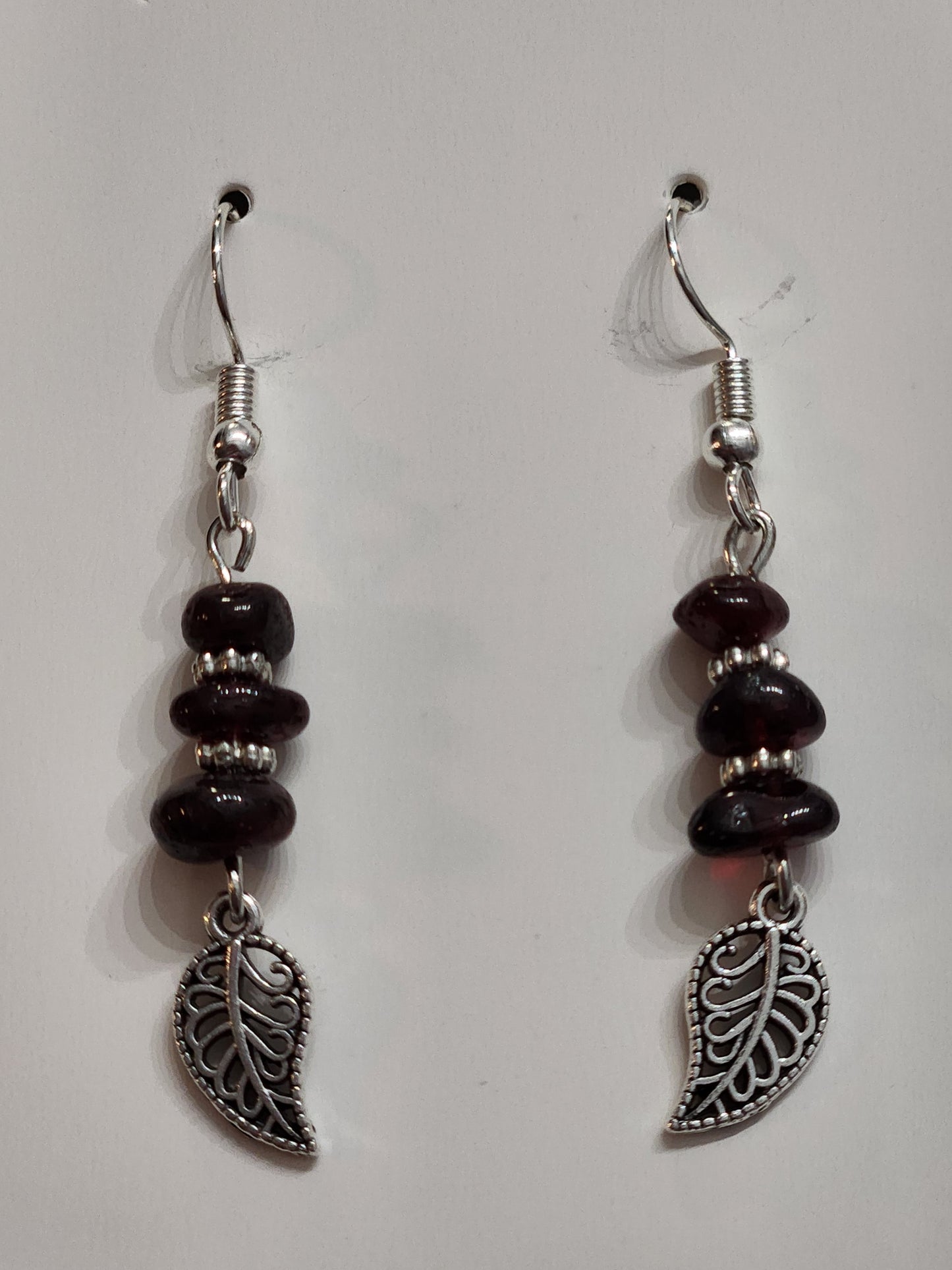 Dark brown rock earrings