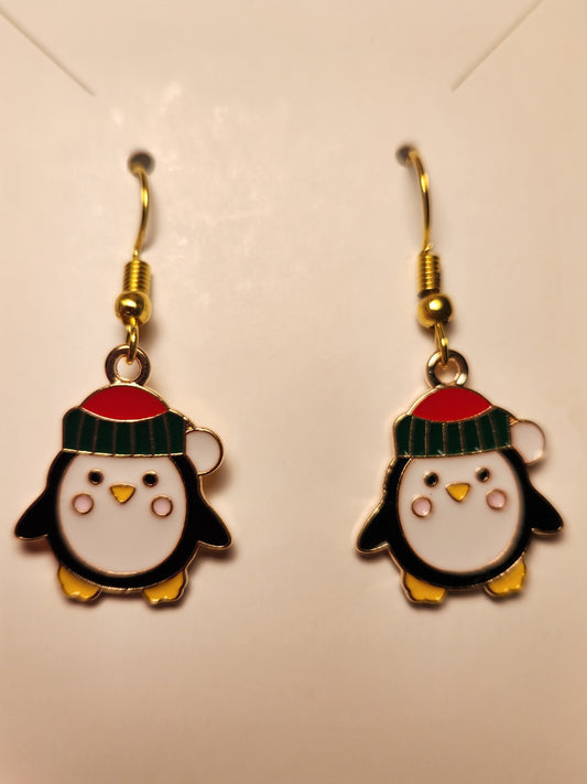 Penguin Holiday earrings