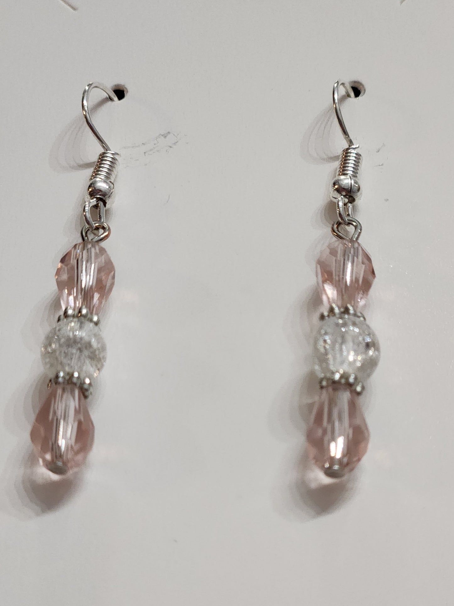 Pink hue crystal earrings