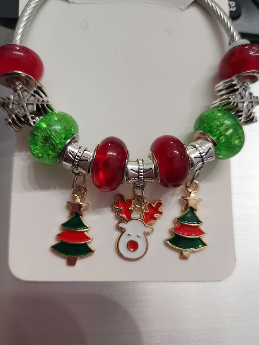 Rudolph with Xmas tree bracelet