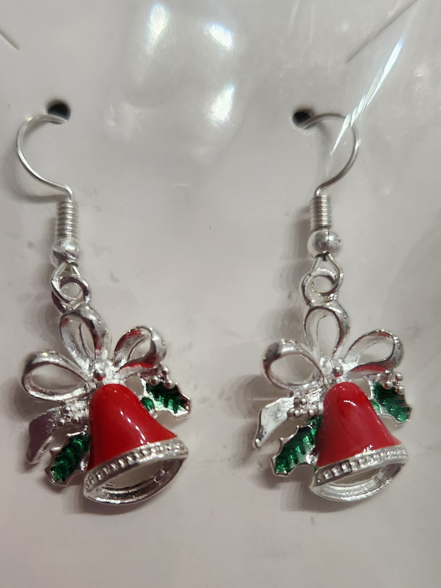 Holiday bell earrings silver